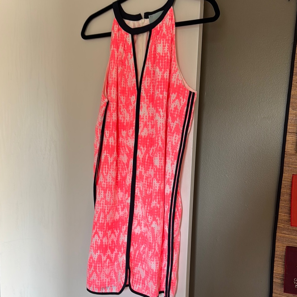 Pink and Black Sleeveless Dress